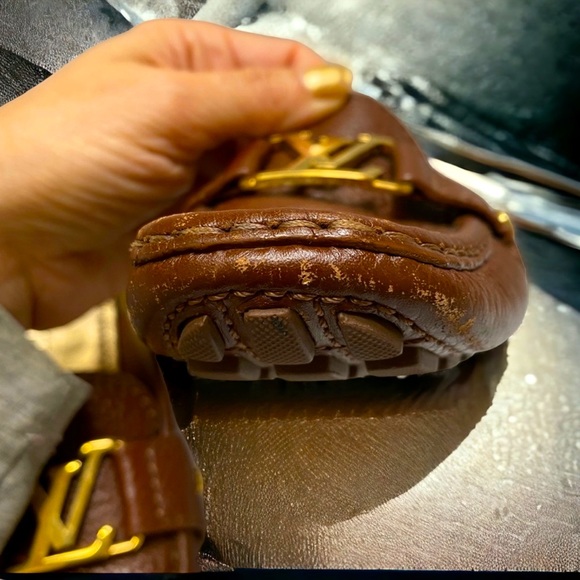 Louis Vuitton brown leather loafers/flats, 35.5 or 5.5 U.S. - Picture 8 of 11